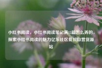 小红书阅读，小红书阅读笔记满15篇怎么弄的，探索小红书阅读的魅力亿乐社区低价自营货源站