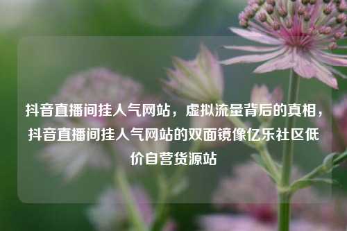 抖音直播间挂人气网站	，虚拟流量背后的真相，抖音直播间挂人气网站的双面镜像亿乐社区低价自营货源站  第1张